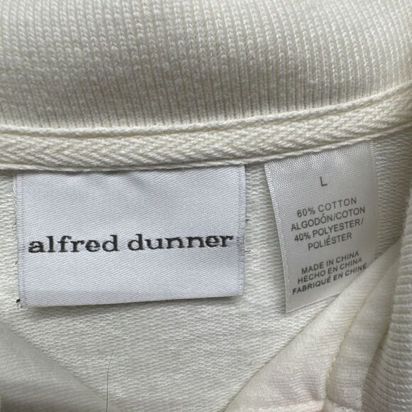 Alfred Dunner Patchwork Sweater Womens L Collared Sweatshirt Floral Cottage - Picture 3 of 10
